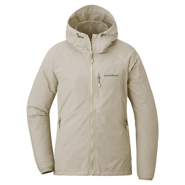 (女)【mont-bell】Light Shell Hooded Jacket 軟殼連帽外套-象牙白 1106646IV
