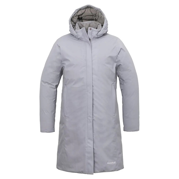 (女)【mont-bell】Aspen Down Coat 800FP 長版連帽羽絨外套-淺灰 1101695LGY