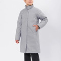 (女)【mont-bell】Aspen Down Coat 800FP 長版連帽羽絨外套-淺灰 1101695LGY_4