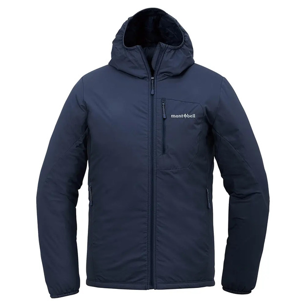 (女)【mont-bell】EX Light Thermawrap Parka 連帽外套-深藍/黃 110168