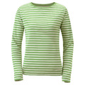 (女)【mont-bell】Wickron Striped 長袖上衣-葉綠/白 1114544LGIV