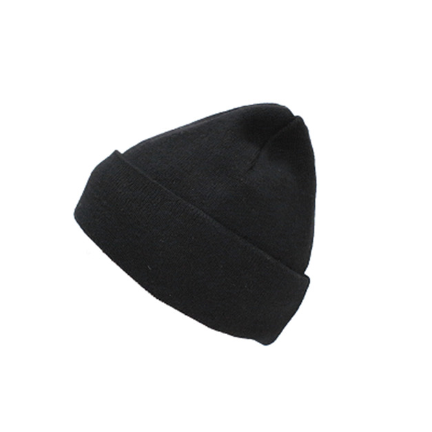 【BLUEPINE 青松】素面反摺毛帽-黑色 B6240509