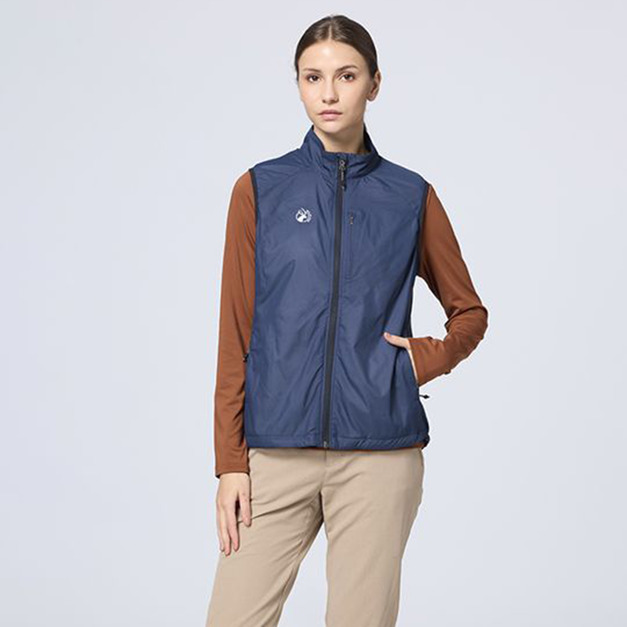 (女)【Wildland 荒野】輕量天鵝絨防風防潑背心-夜空藍/灰白色 0B32701-181/0B32701-228