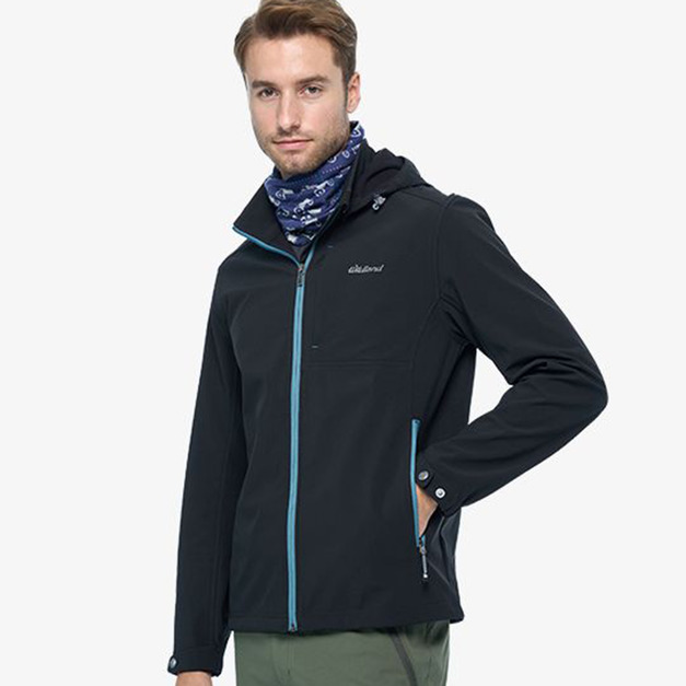 (男)【Wildland 荒野】彈性超輕三層山旅機能外套(有大尺寸)-黑色/玉璽綠 W2906-54(-3L)/W2906-216