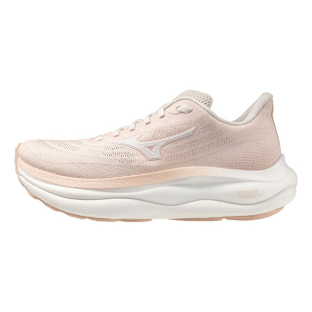 (女)【美津濃MIZUNO】WAVE SKY 9 寬楦慢跑鞋-淺粉 J1GD250274