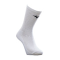 (男)【美津濃MIZUNO】運動厚底中統襪-白色 32TXC10693_1