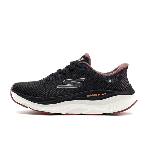 (女)【斯克威爾SKECHERS】GO RUN MAX RUN 慢跑鞋-黑棕 129201BKBU