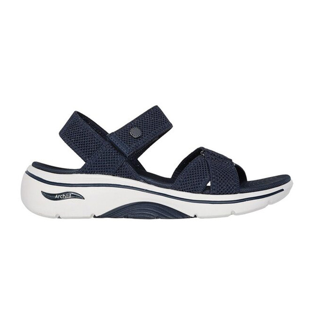  (女)【斯克威爾SKECHERS】Go Walk Arch Fit 2.0 Sandal涼鞋-海軍藍/灰褐色 140878NVY/140878TPE