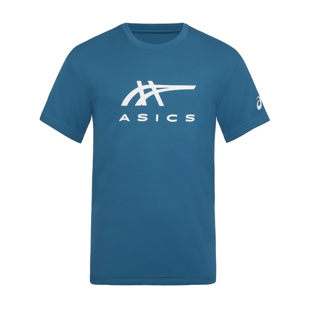 (男)【亞瑟士ASICS】亞洲版 訓練短袖上衣-藍 2031F439-401