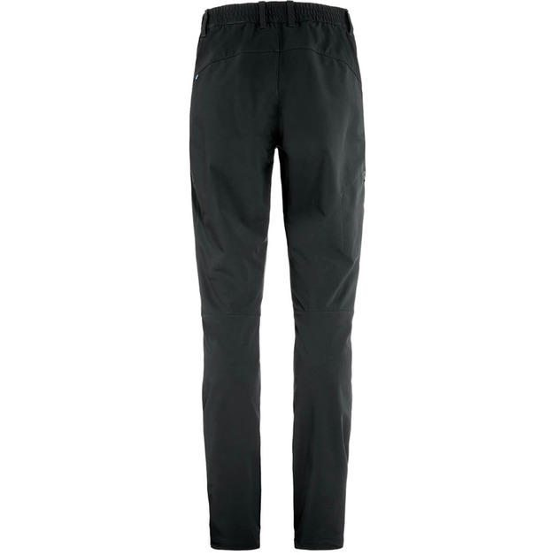 (女)【北極狐Fjallraven】Abisko Trail Stretch Trousers W機能長褲-黑色 87101-550