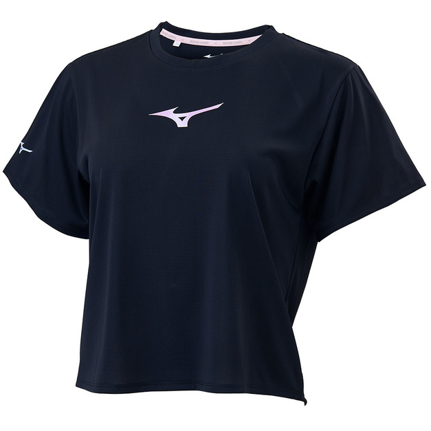 (女)【美津濃MIZUNO】短袖T恤-黑色 32TAD22209