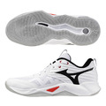 (男)【美津濃MIZUNO】Wave Momentum Pro 羽排鞋-白黑色 V1GA254059_1