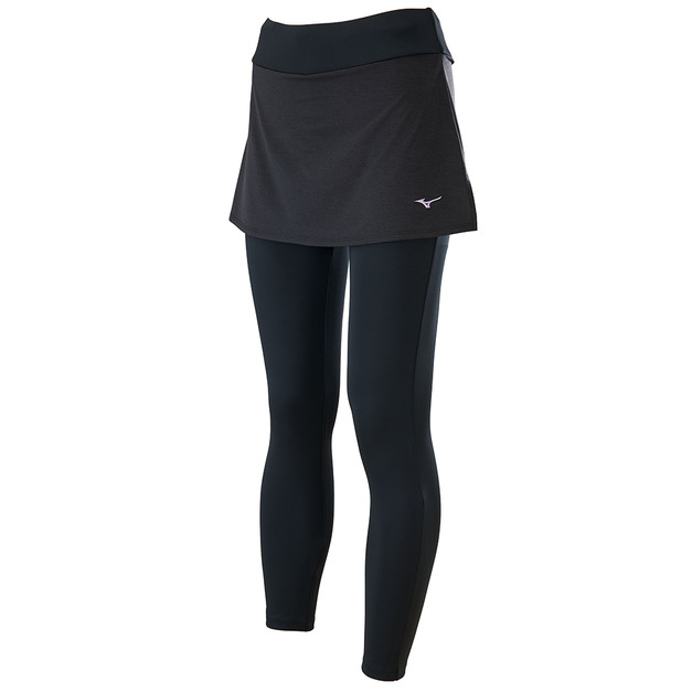 (女)【美津濃MIZUNO】瑜珈緊身褲-黑色 K2TBC73409