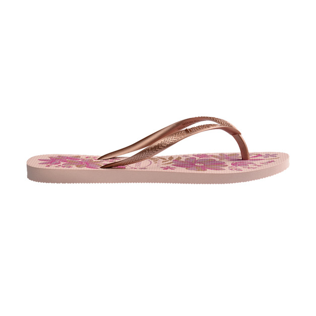 (女)【Havaianas】 Slim Organic Flip Flops 拖鞋-粉紅色/白金 4132823-1184/4132823-1711