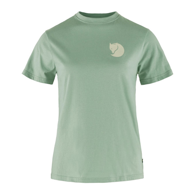(女)【北極狐Fjallraven】Fox Boxy Logo 短袖T恤-霧綠 87153-674