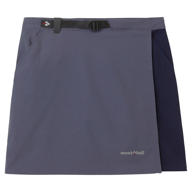 (女)【mont-bell】STRETCH OD WRAP SHORTS褲裙-灰藍 1105583GB/BN