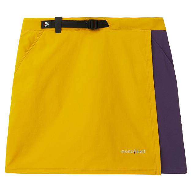 (女)【mont-bell】STRETCH OD WRAP SHORTS褲裙-芥黃紫 1105583MS/PN