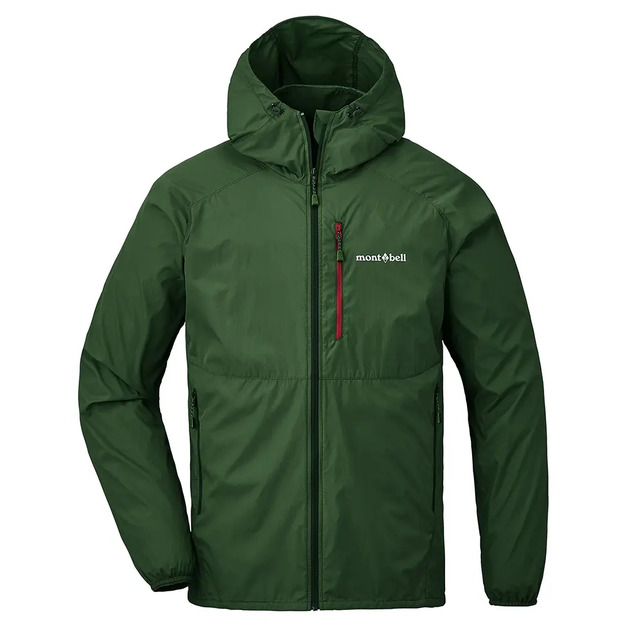 (男)【mont-bell】Wind Blast Hooded Jacket  連帽風衣外套-深綠 1103322DGN