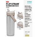 【CamelBak】600ml Flip Straw多水吸管水瓶RENEW-晶透白 CB2854102060_4