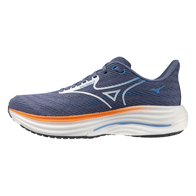 (男)【美津濃MIZUNO】WAVE RIDER 29 慢跑鞋-灰藍 J1GC250354