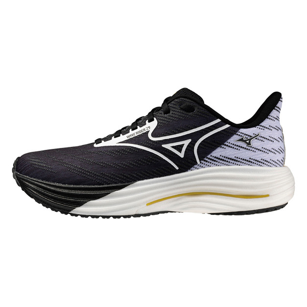 (男)【美津濃MIZUNO】WAVE RIDER 29(ORIGAMI) 慢跑鞋-黑白金 J1GC266301