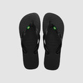 (男)【Havaianas】 Brasil Flip Flops巴西國旗人字拖-黑色/深藍 4000032-0090/-0555
