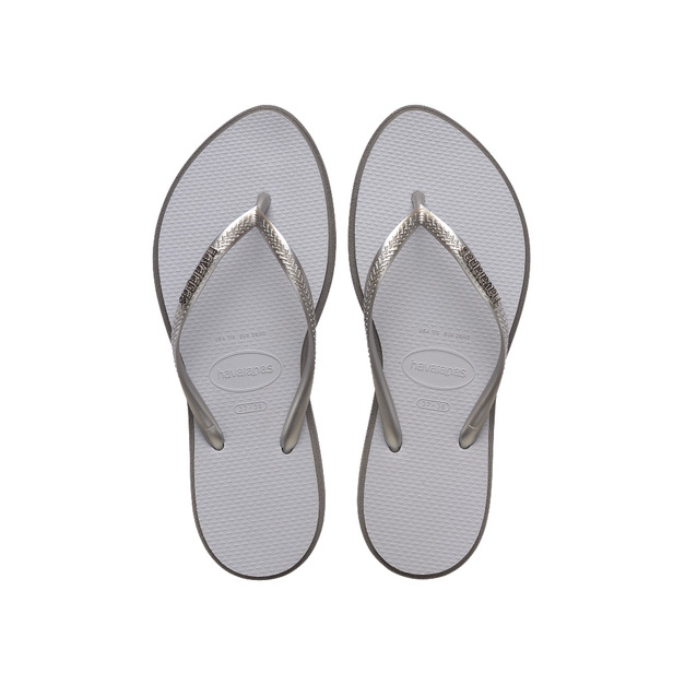 (女)【Havaianas】 Slim Point Flip Flops 拖鞋-淺灰 4149584-5178