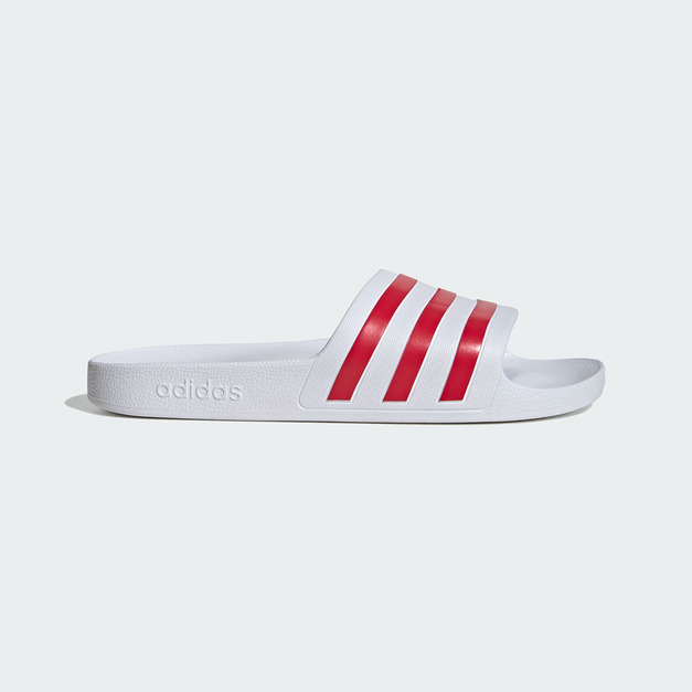 【愛迪達ADIDAS】ADILETTE AQUA 拖鞋 -白紅 HQ2444