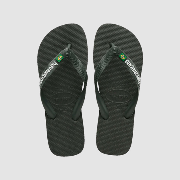 (男)【Havaianas】Brazil Logo Flip Flops 巴西國旗人字拖-深綠 4110850-5983
