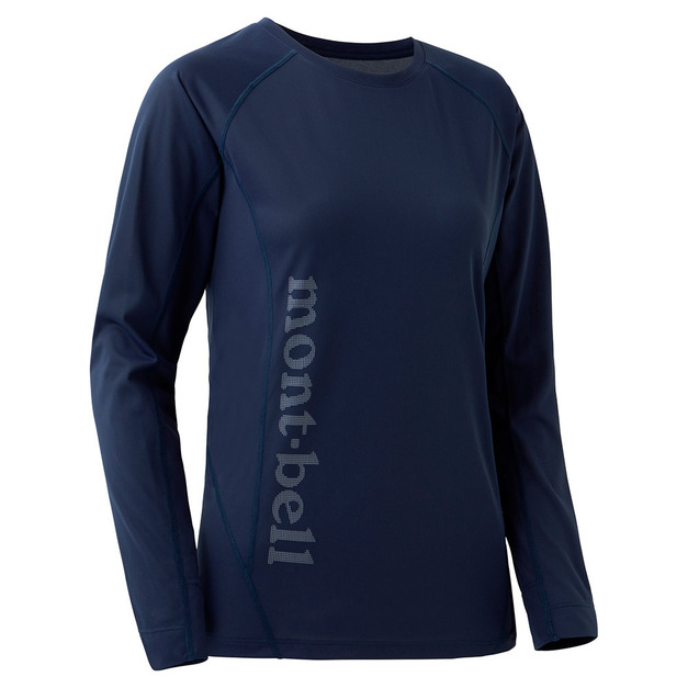 (女)【mont-bell】Cool Light Long Sleeve 長袖上衣-午夜藍 1114451MIBL