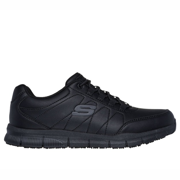 (男)【斯克威爾SKECHERS】Work: Nampa &ndash; Osil寬楦防滑工作鞋-黑色 200272WBLK