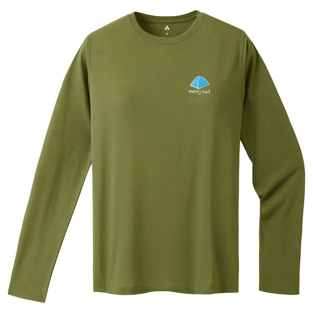 (女)【mont-bell】Wickron Long Sleeve Mountain Gear長袖排汗上衣-綠 1114797KH