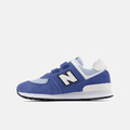 (中童)【New Balance】574 Hook & Loop寬楦休閒鞋-藍色 P5742I6_2