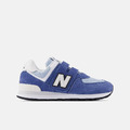 (中童)【New Balance】574 Hook & Loop寬楦休閒鞋-藍色 P5742I6