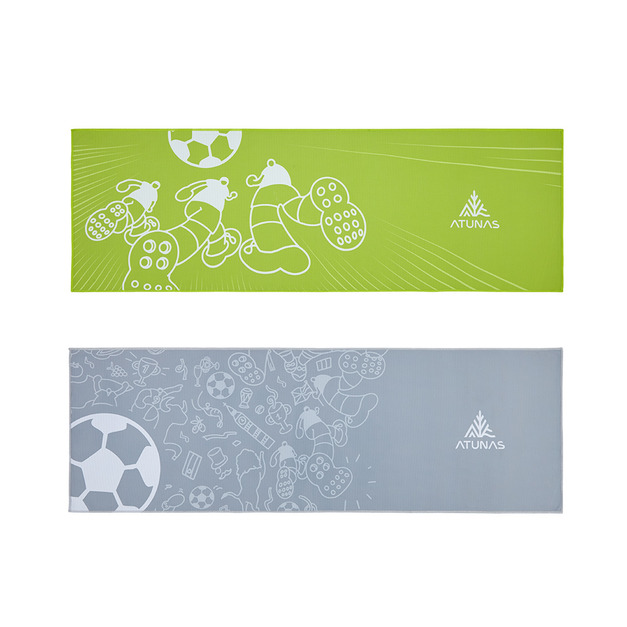 【歐都納ATUNAS】好GOAL力吸水運動毛巾(2入)-綠色+灰色 A6AC2602N