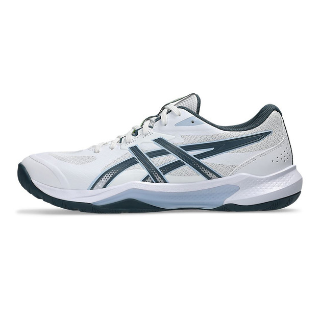 【亞瑟士ASICS】GEL-TACTIC 13 (2E) 寬楦羽排鞋-白/深綠 1073A078-103
