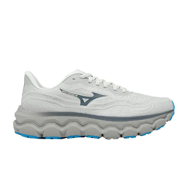 (男)【美津濃MIZUNO】WAVE HORIZON 9 超寬楦慢跑鞋 淺灰色 J1GC263151