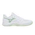 (女)【美津濃MIZUNO】Wave Momentum Pro 羽排鞋-白淺綠 V1GC254085_1
