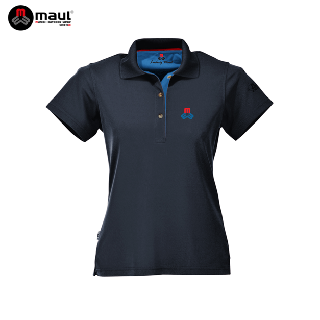 (女)【 MAUL】Aeschi fresh 女透氣快乾短袖POLO衫-深藍 SM51412-5900