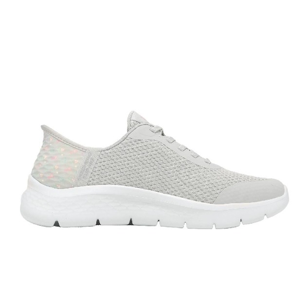 (女)【斯克威爾SKECHERS】Go Walk Flex Slip-Ins  健走鞋(寬楦)-淺灰粉 125525WLTGY