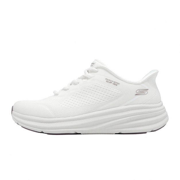 (女)【斯克威爾SKECHERS】Bobs Skillz Slip-Ins 輕量厚底休閒運動鞋-白色 117756WHT