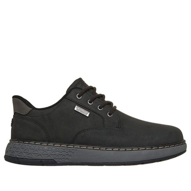 (男)【斯克威爾SKECHERS】GARLAN_WATERPROOF 防水休閒鞋-黑色 205649BLK