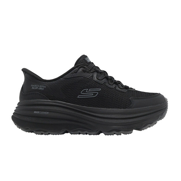 (女)【斯克威爾SKECHERS】GO RUN MAX CUSHIONING ZIRRUS防潑水寬楦慢跑鞋-黑色 180265BBK