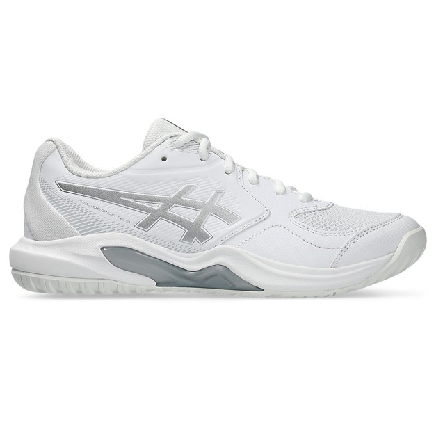 (女)【亞瑟士ASICS】GEL-DEDICATE 9 (D) 寬楦網球鞋匹克球鞋-白銀 1042A315-101