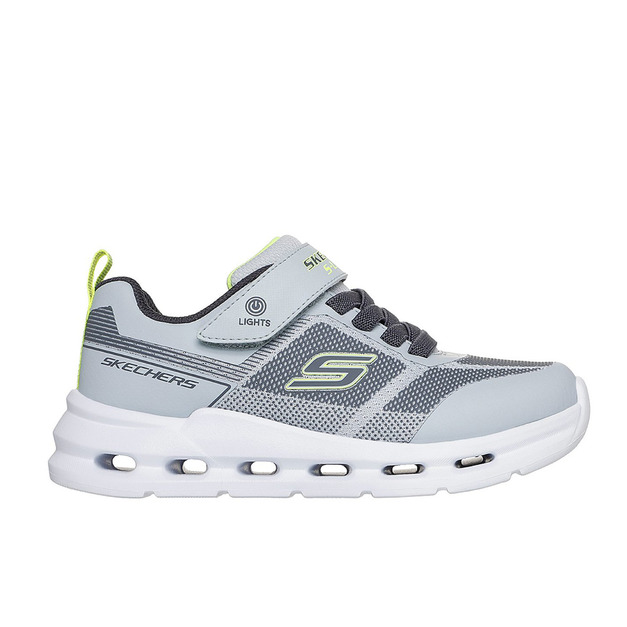 (童)【斯克威爾SKECHERS】Glide-Step Lights 兒童燈鞋-灰綠 400240LGYLM