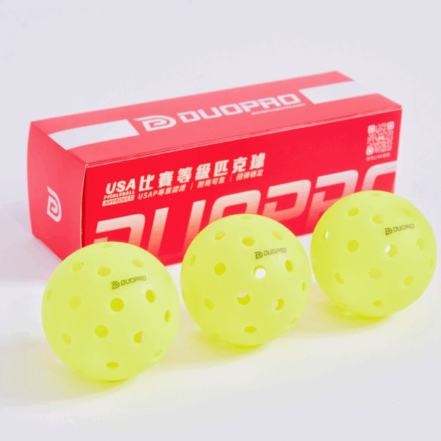 【DUOPRO】比賽等级匹克球 | 唯一美國 USAP和SGS 雙認證滾塑匹克球 40孔（標準裝一盒3入）