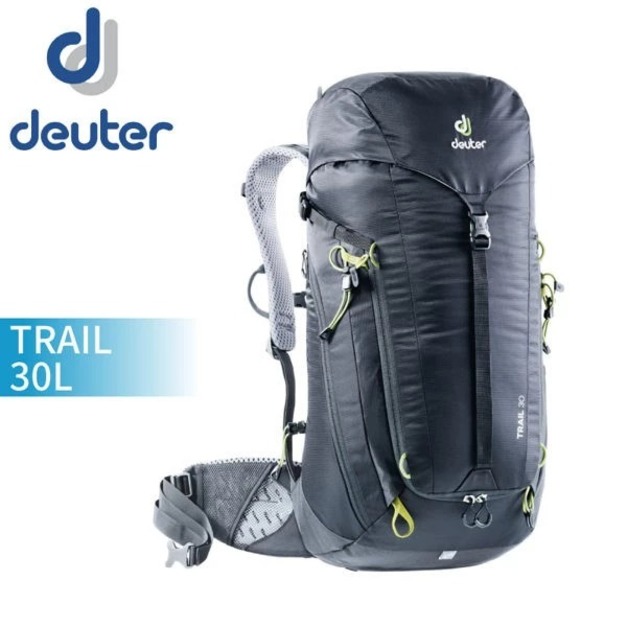 過季出清【DEUTER】TRAIL 30L輕量拔熱透氣背包-黑 3440519