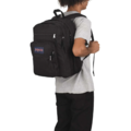 【JANSPORT】 BIG STUDENT 34L後背包 15吋筆電 雙主隔層-黑/酒紅 JS0A47JK_8