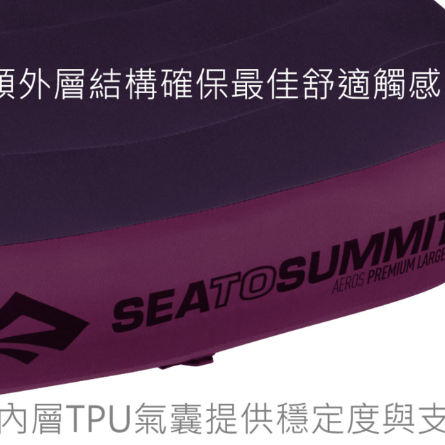 【SEA TO SUMMIT】50D 充氣枕 2.0 尺寸M-綠/藍/紫 三色 STSAPILPREMR