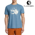 零碼出清(男)【THE NORTH FACE】北臉FlashDry 閃電快乾短袖圓領印花上衣T恤 吸濕排汗 亞洲尺寸-藍灰4UAK